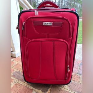 Ricardo Beverly Hills Carry On Suitcase Red